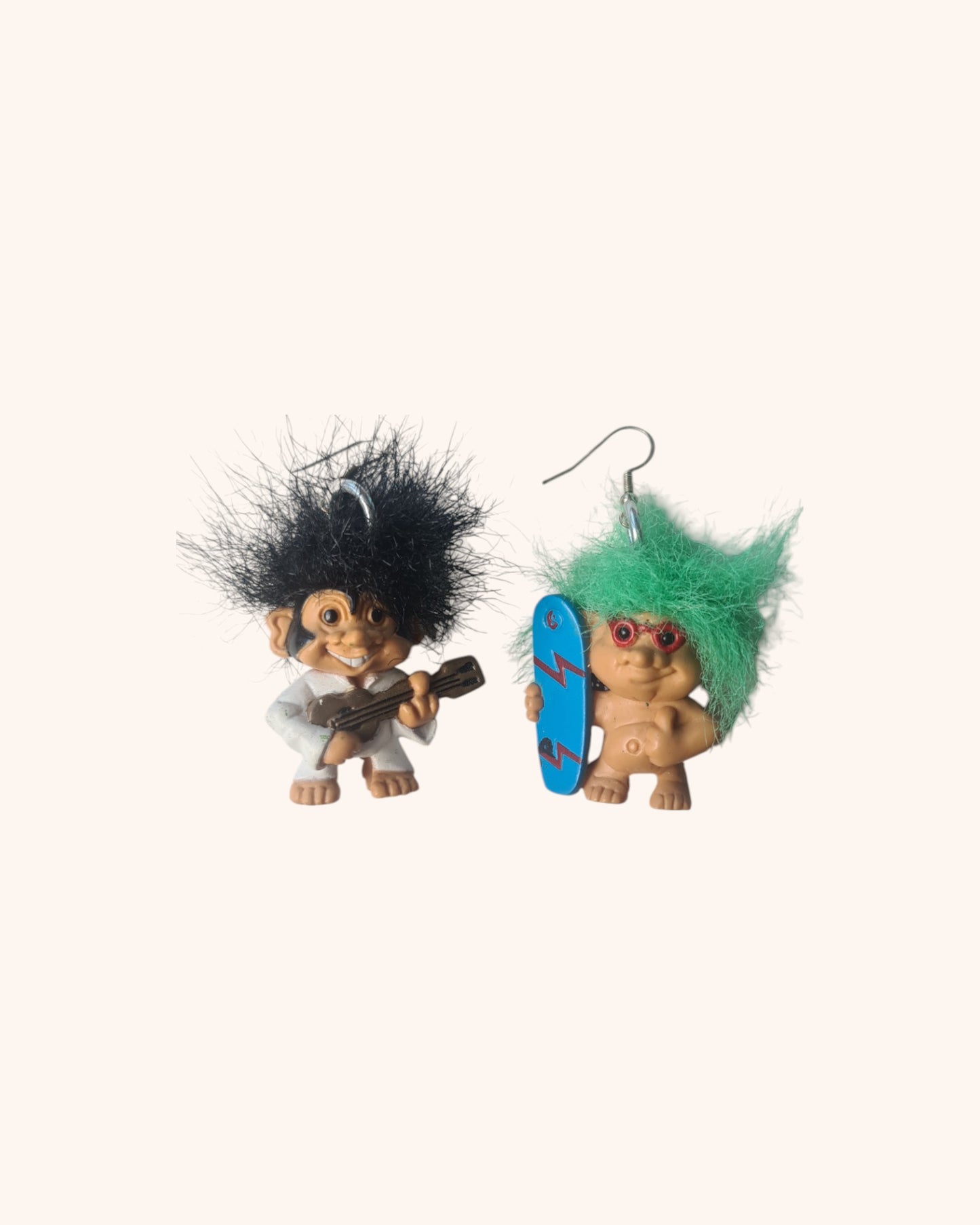 Vintage Troll Earrings (Elvis and Surfer Troll)